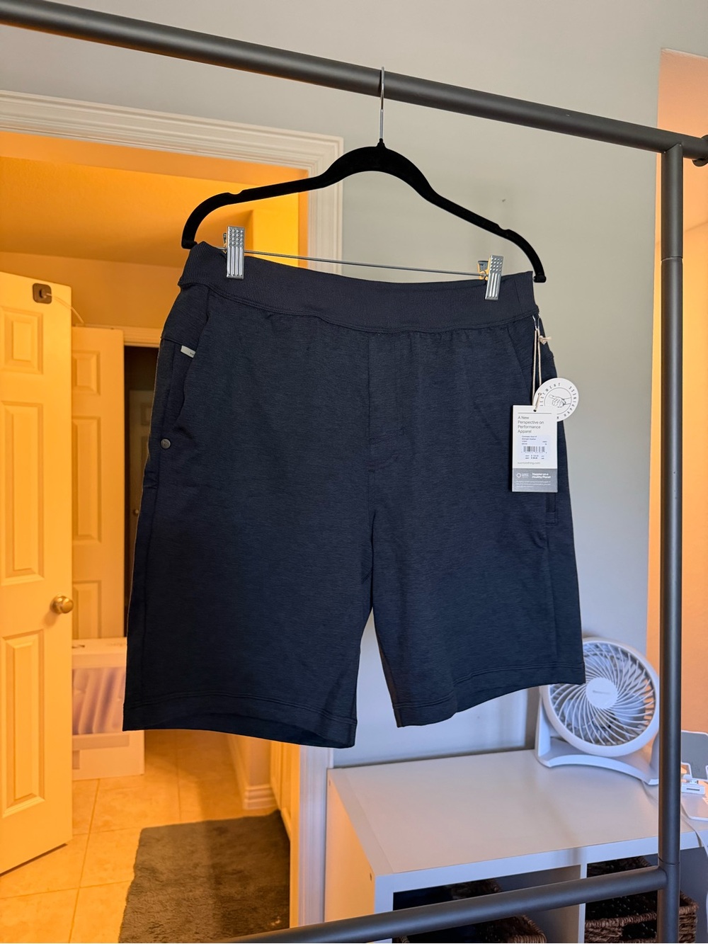 Vuori Men's Navy Hybrid Shorts with Pocket Details